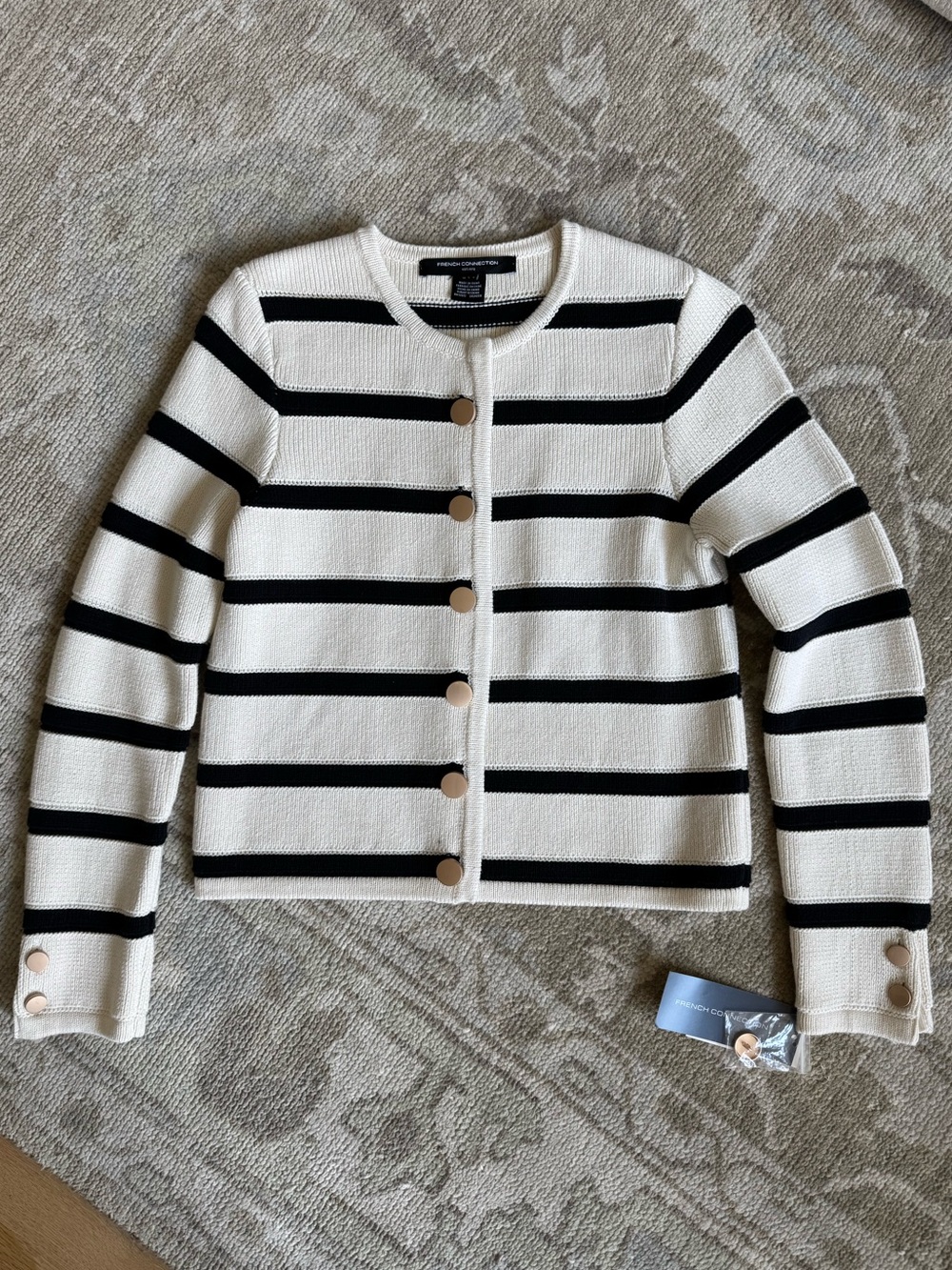 French Connection Striped Cardigan